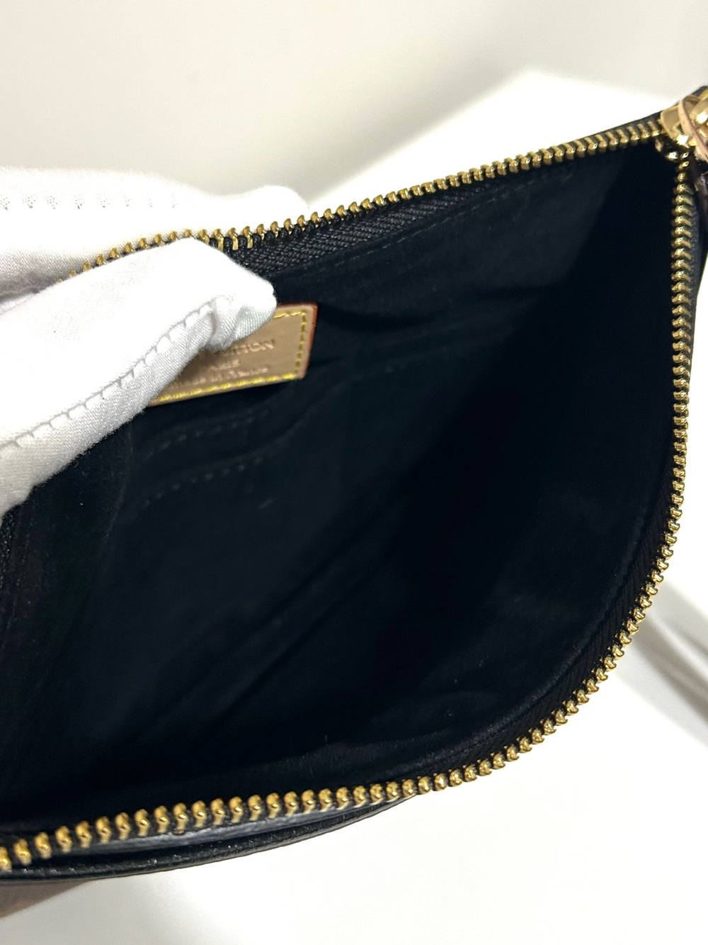 Louis Vuitton Monogram Canvas Wristlet / Clutch in Brown and Gold - Picture 9 of 10